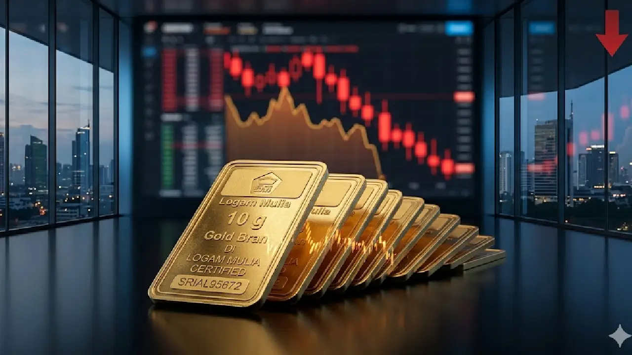 Harga Jual Emas Antam Hari Ini: Sudah Turun Jauh dari Puncaknya