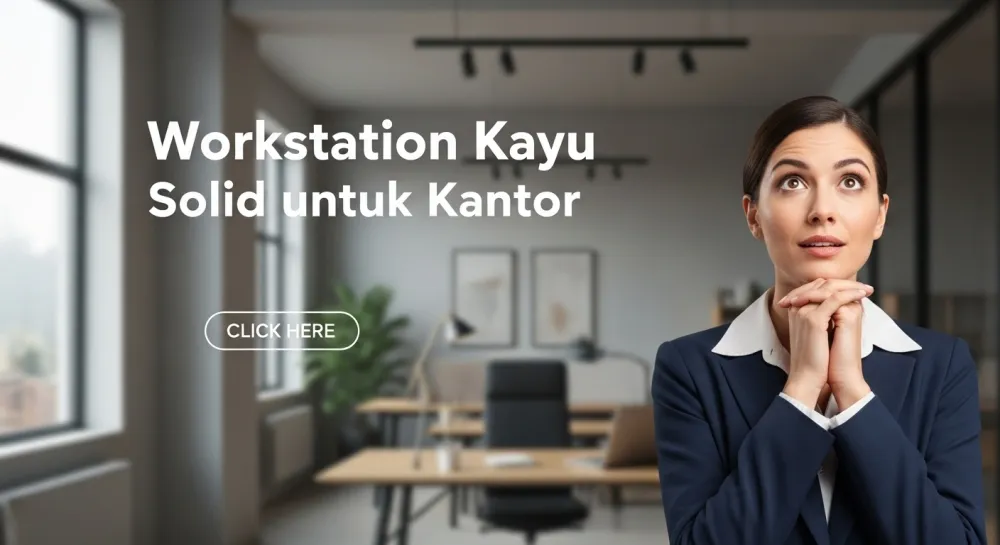 Workstation Kayu Solid untuk Kantor