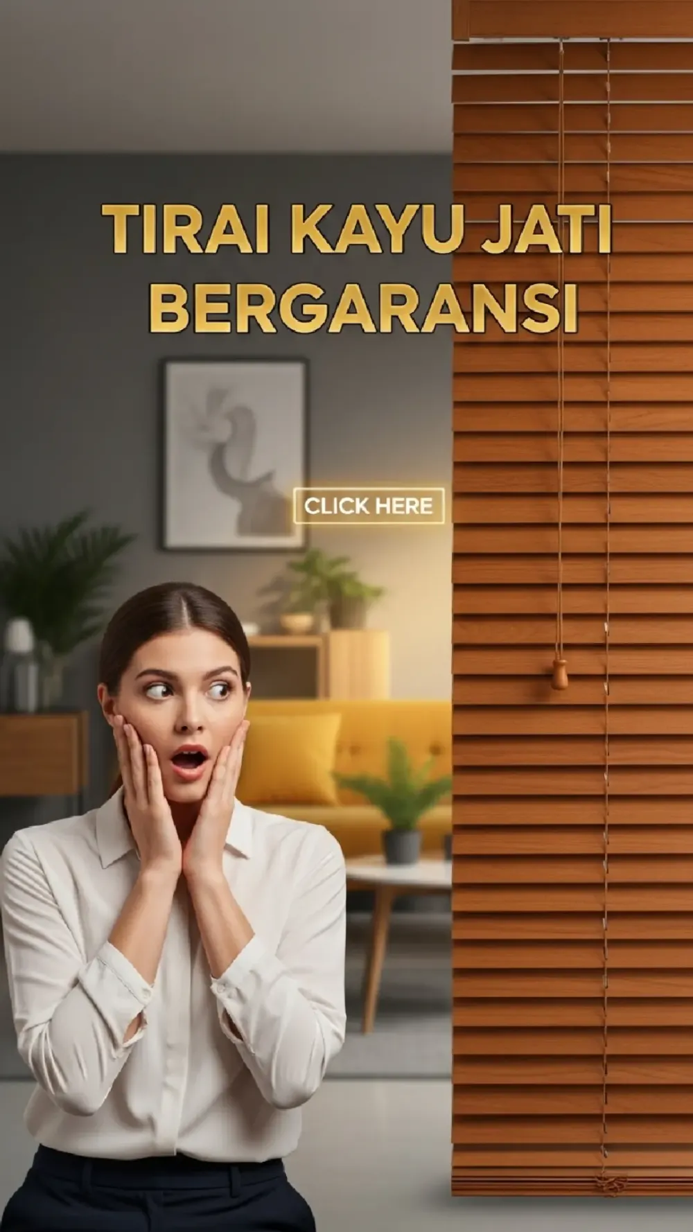 Tirai Kayu Jati Bergaransi