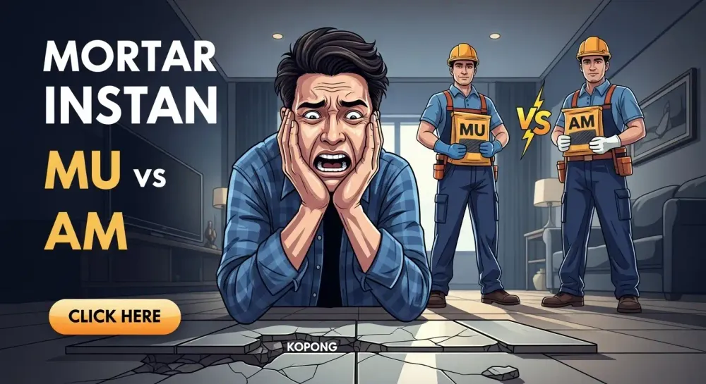 Mortar Instan MU vs AM: Adu Daya Rekat Keramik, Mana yang Bikin Tukang Gak Kerja Dua Kali?