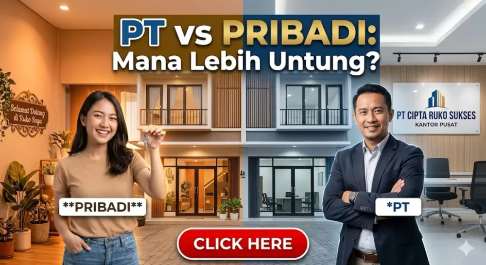 Beli Ruko Atas Nama PT atau Pribadi? Ini Bedanya!