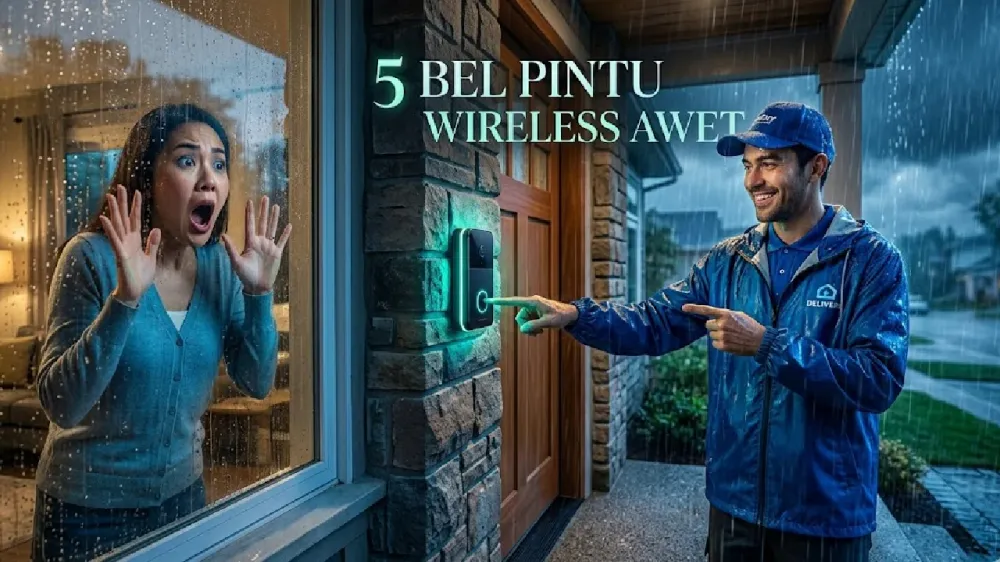5 Bel Pintu Wireless Waterproof Awet Tembus Tembok Tebal
