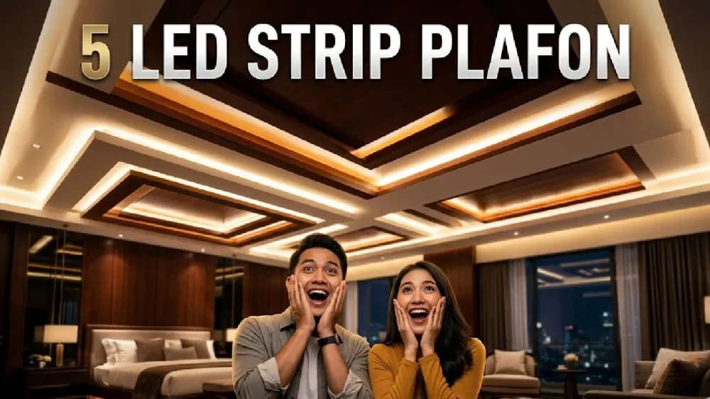 5 Lampu LED Strip Plafon Estetik ala Hotel Mewah