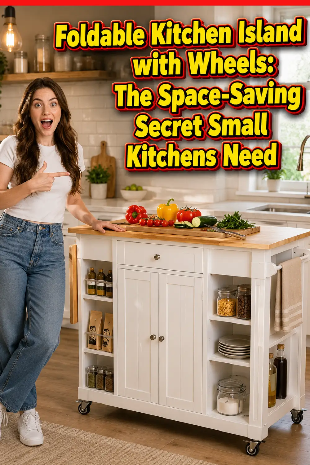Foldable Kitchen Island with Wheels: The Space-Saving Secret Small Kitchens Need