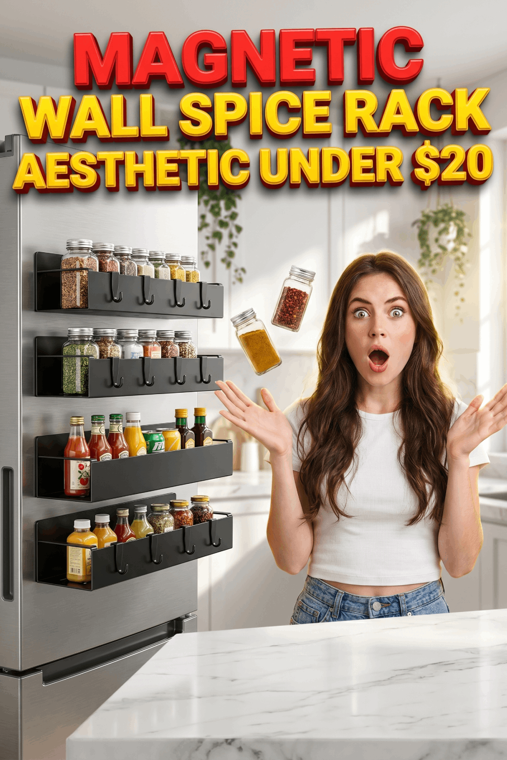 Magnetic Wall Spice Rack Aesthetic Under $20