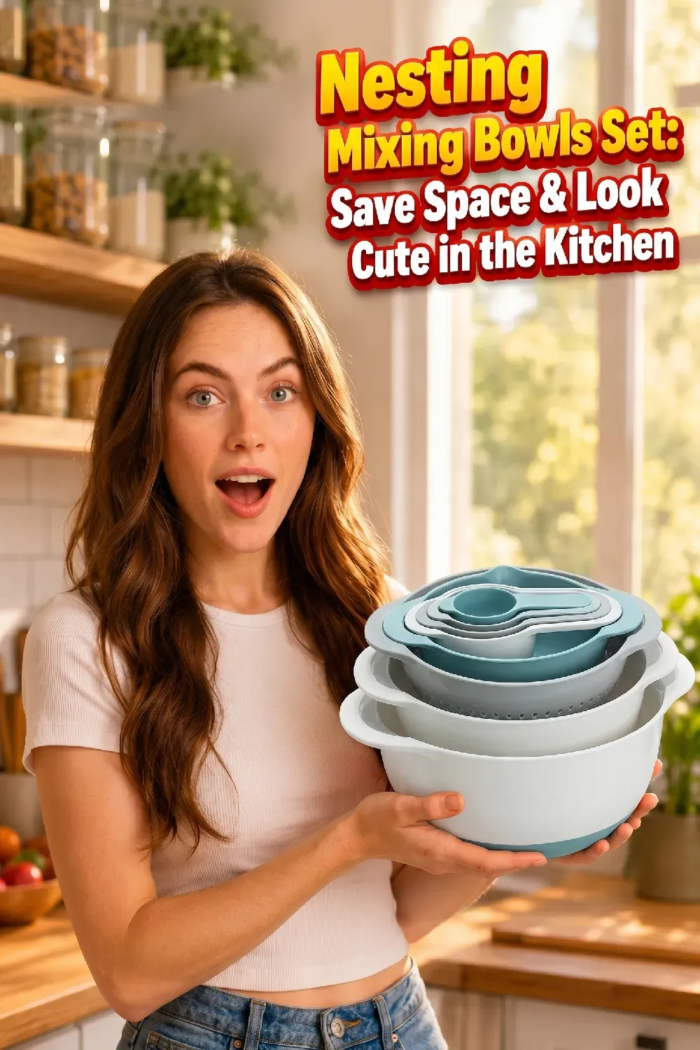 Nesting Mixing Bowls Set: Save Space and Look Cute in the Kitchen