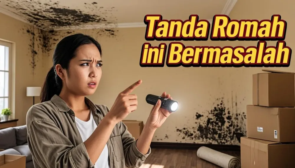 Calon pembeli menemukan ciri rumah lembab saat survey