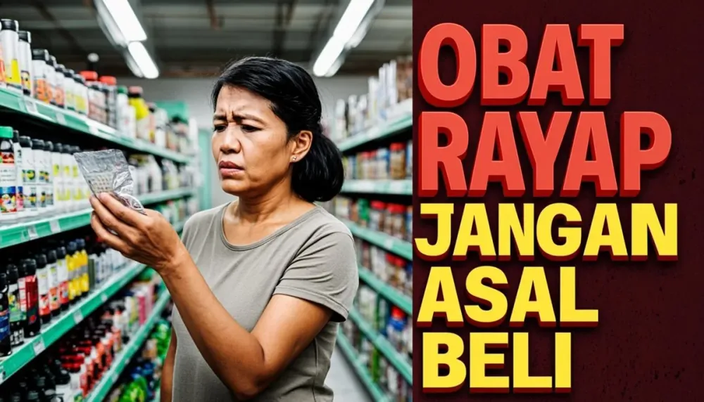 Berbagai pilihan obat anti rayap berupa umpan, cairan, dan bubuk di meja kerja