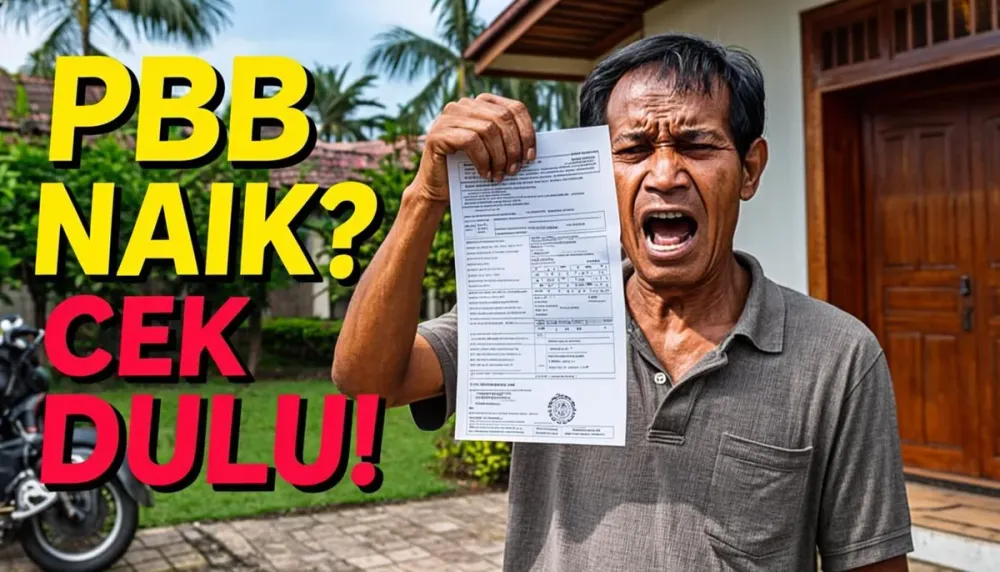 Pemilik rumah menatap kaget surat tagihan PBB yang nominalnya naik