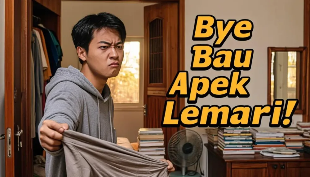 Lemari pakaian yang dibersihkan dari bau apek dan jamur