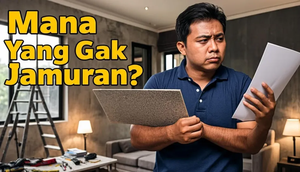 Perbandingan plafon PVC dan gypsum untuk rumah lembab