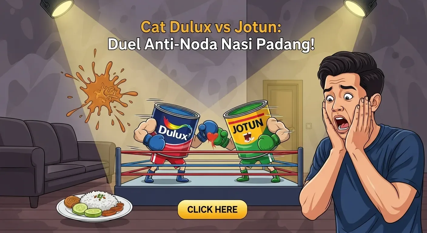 Cat Dulux vs Jotun: Duel Anti-Noda Nasi Padang!