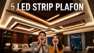 5 Lampu LED Strip Plafon Estetik ala Hotel Mewah