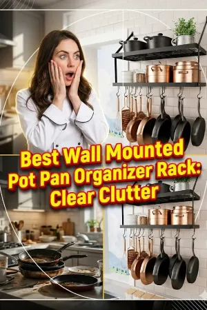 Wall Mounted Pot Pan Organizer Rack: Ultimate Space Hack