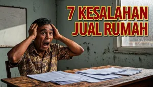 Pemilik rumah tampak menyesal saat meninjau dokumen penjualan rumah
